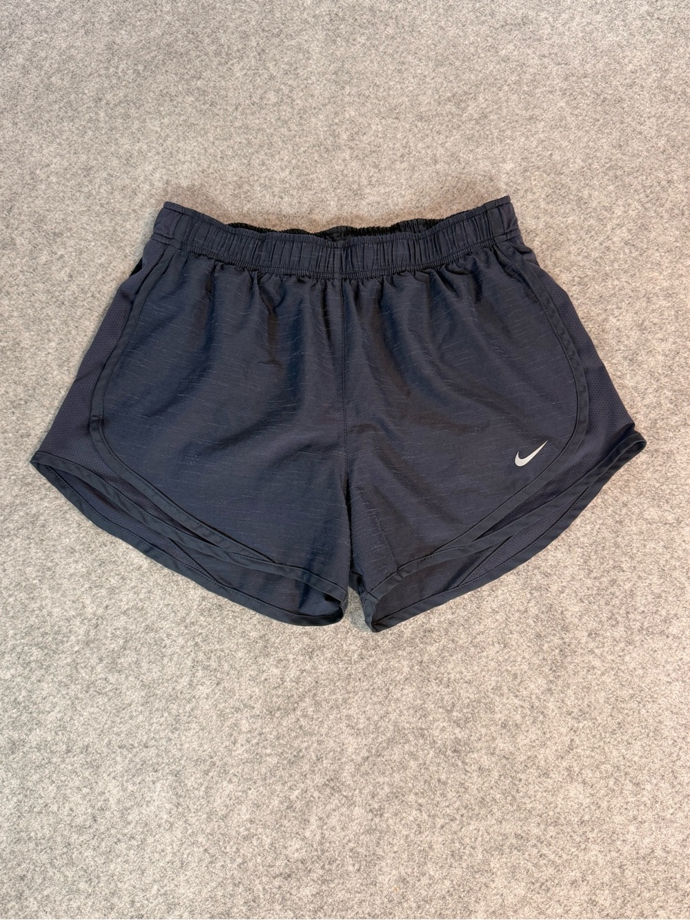 Nike Dri-FIT Women’s Blue Running Athletic Shorts Built-In Brief Size Medium